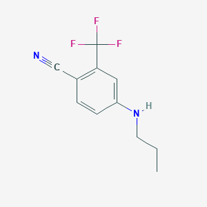 molecular formula C11H11F3N2 B8707561 4-(Propylamino)-2-(trifluoromethyl)benzonitrile CAS No. 821777-18-8