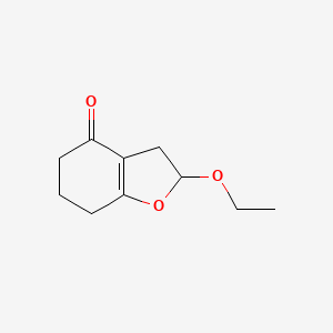molecular formula C10H14O3 B8707594 4(2H)-Benzofuranone, 2-ethoxy-3,5,6,7-tetrahydro- CAS No. 76327-74-7