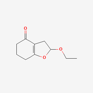 B8707594 4(2H)-Benzofuranone, 2-ethoxy-3,5,6,7-tetrahydro- CAS No. 76327-74-7