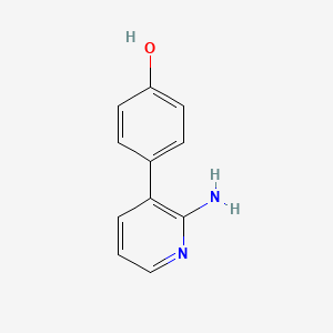 molecular formula C11H10N2O B8707631 4-(2-Aminopyridin-3-yl)phenol 