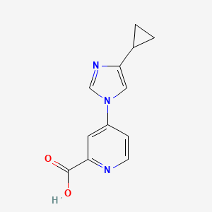molecular formula C12H11N3O2 B8707642 4-(4-cyclopropyl-1H-imidazol-1-yl)picolinic acid 
