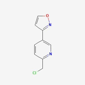 molecular formula C9H7ClN2O B8707711 2-(Chloromethyl)-5-(1,2-oxazol-3-yl)pyridine CAS No. 917396-44-2
