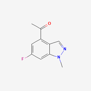 molecular formula C10H9FN2O B8707717 1-(6-fluoro-1-methyl-1H-indazol-4-yl)ethanone 
