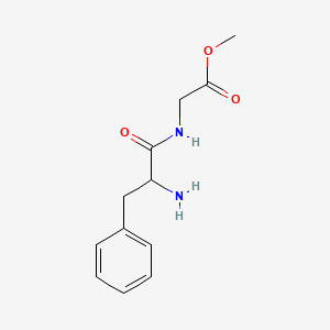 molecular formula C12H16N2O3 B8707724 Methyl 2-(2-amino-3-phenylpropanamido)acetate 