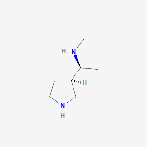 molecular formula C7H16N2 B8707755 (3R)-3-[(S)-1-(Methylamino)ethyl]pyrrolidine 