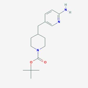 molecular formula C16H25N3O2 B8707800 4-(6-Amino-pyridin-3-ylmethyl)-piperidine-1-carboxylic acid tert-butyl ester CAS No. 1231930-23-6