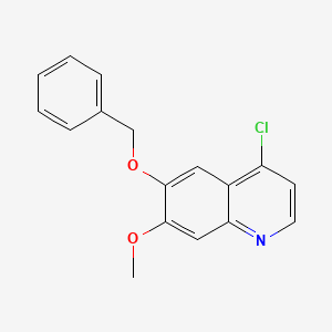 molecular formula C17H14ClNO2 B8707829 4-Chloro-7-methoxy-6-benzyloxyquinoline 