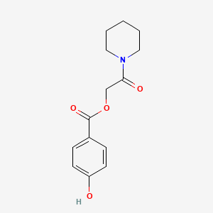 molecular formula C14H17NO4 B8707860 Piperidinocarbonylmethyl 4-hydroxybenzoate 