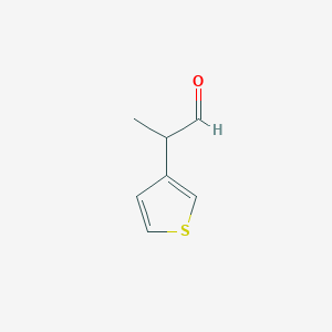 molecular formula C7H8OS B8707965 2-(Thiophen-3-yl)propanal 