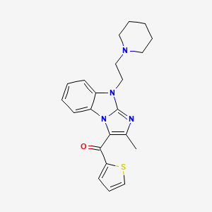 molecular formula C22H24N4OS B8708056 2-Methyl-9-(2-piperidinoehtyl)-3-(2-thenoyl)imidazo[1,2-a]benzimidazole 