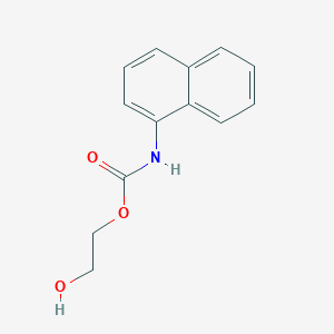 molecular formula C13H13NO3 B8708184 Carbamic acid, 1-naphthalenyl-, 2-hydroxyethyl ester CAS No. 121495-38-3
