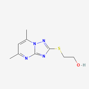 molecular formula C9H12N4OS B8708188 2-({5,7-Dimethyl-[1,2,4]triazolo[1,5-a]pyrimidin-2-yl}sulfanyl)ethan-1-ol 