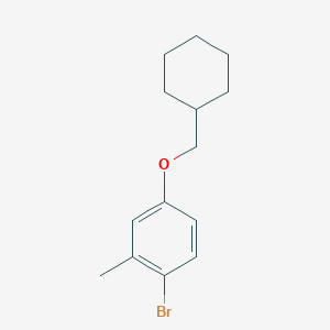 molecular formula C14H19BrO B8708202 1-Bromo-4-cyclohexylmethoxy-2-methyl-benzene 