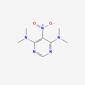 molecular formula C8H13N5O2 B8708207 N4,N4,N6,N6-tetramethyl-5-nitro-4,6-pyrimidinediamine 