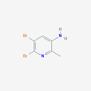 molecular formula C6H6Br2N2 B8708252 5,6-Dibromo-2-methylpyridin-3-amine 