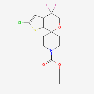 molecular formula C16H20ClF2NO3S B8708277 Tert-butyl 2'-chloro-4',4'-difluoro-4',5'-dihydrospiro[piperidine-4,7'-thieno[2,3-c]pyran]-1-carboxylate 
