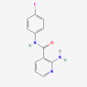 molecular formula C12H10FN3O B8708290 2-amino-N-(4-fluorophenyl)nicotinamide 