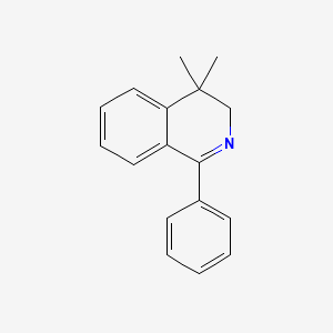 molecular formula C17H17N B8708296 4,4-Dimethyl-1-phenyl-3,4-dihydroisoquinoline CAS No. 88422-89-3