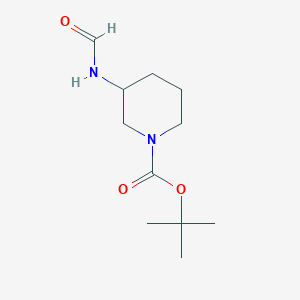 molecular formula C11H20N2O3 B8708309 Azacyclohexane, 1-BOC-3-formamido- CAS No. 184637-49-8