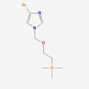 molecular formula C9H17BrN2OSi B8708339 4-Bromo-1-((2-(trimethylsilyl)ethoxy)methyl)-1H-imidazole 
