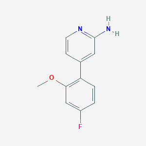 molecular formula C12H11FN2O B8708375 4-(4-Fluoro-2-methoxyphenyl)pyridin-2-amine 