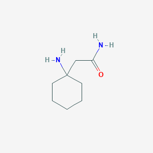 molecular formula C8H16N2O B8708377 2-(1-Aminocyclohexyl)acetamide 