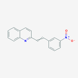 molecular formula C17H12N2O2 B8708401 2-[2-(3-Nitrophenyl)ethenyl]quinoline 