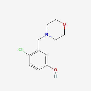 molecular formula C11H14ClNO2 B8708406 4-Chloro-3-(morpholinomethyl)phenol 