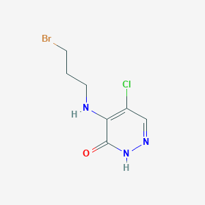 molecular formula C7H9BrClN3O B8708414 4-(3-bromopropylamino)-5-chloro-3(2H)-pyridazinone CAS No. 252031-70-2