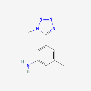 molecular formula C9H11N5 B8708421 3-Methyl-5-(1-methyl-1H-tetrazol-5-yl)aniline CAS No. 675122-56-2
