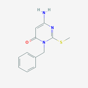 molecular formula C12H13N3OS B8708438 6-Amino-3-benzyl-2-(methylsulfanyl)pyrimidin-4(3H)-one CAS No. 140396-41-4