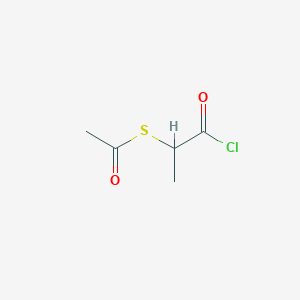 molecular formula C5H7ClO2S B8708463 S-(1-Chloro-1-oxopropan-2-yl) ethanethioate CAS No. 98620-70-3