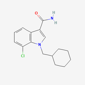 molecular formula C16H19ClN2O B8708571 7-Chloro-1-(cyclohexylmethyl)-1H-indole-3-carboxamide CAS No. 865712-53-4