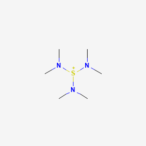molecular formula C6H18N3S+ B8708671 Tris(dimethylamino)sulfonium 