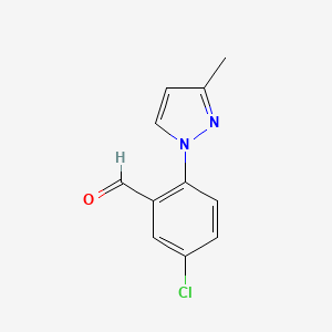 5-Chloro-2-(3-methyl-1H-pyrazol-1-yl)benzaldehyde