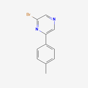 molecular formula C11H9BrN2 B8708914 2-Bromo-6-(4-methylphenyl)pyrazine 