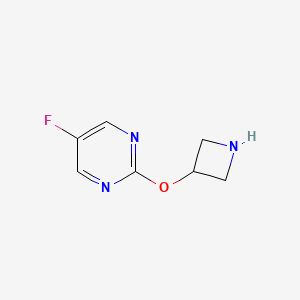 molecular formula C7H8FN3O B8708916 2-(Azetidin-3-yloxy)-5-fluoropyrimidine CAS No. 950664-37-6