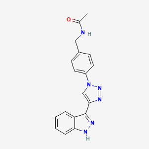 N-{4-[4-(1H-indazol-3-yl)-1H-1,2,3-triazol-1-yl]benzyl}acetamide