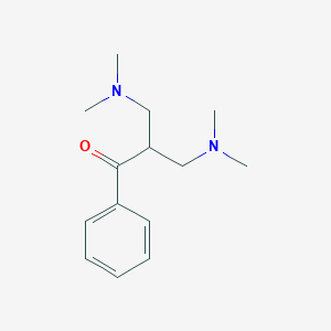 molecular formula C14H22N2O B8709032 1-Propanone, 3-(dimethylamino)-2-[(dimethylamino)methyl]-1-phenyl- CAS No. 24042-89-5