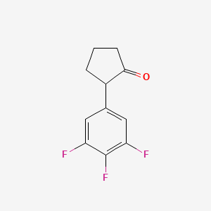 molecular formula C11H9F3O B8709076 2-(3,4,5-Trifluorophenyl)cyclopentanone 