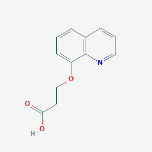 molecular formula C12H11NO3 B8709106 Propanoic acid, 3-(8-quinolinyloxy)- CAS No. 72791-36-7
