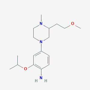 4-[3-(2-Methoxyethyl)-4-methylpiperazin-1-yl]-2-(propan-2-yloxy)aniline