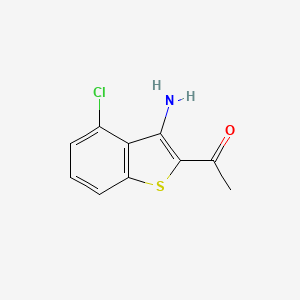 molecular formula C10H8ClNOS B8709189 1-(3-Amino-4-chlorobenzo[B]thiophen-2-YL)ethanone 