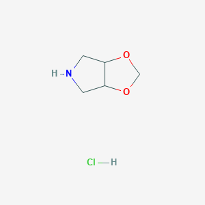 molecular formula C5H10ClNO2 B8709212 Tetrahydro-4H-1,3-dioxolo[4,5-C]pyrrole hydrochloride 