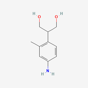 molecular formula C10H15NO2 B8709216 2-(4-Amino-2-methylphenyl)propane-1,3-diol CAS No. 89729-78-2