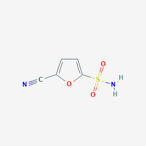molecular formula C5H4N2O3S B8709270 5-Cyanofuran-2-sulfonamide 