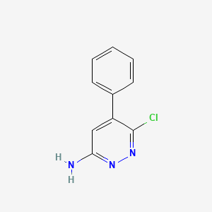 molecular formula C10H8ClN3 B8709283 6-Chloro-5-phenylpyridazin-3-amine 
