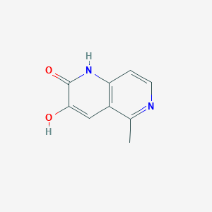 molecular formula C9H8N2O2 B8709300 3-hydroxy-5-methyl-1,6-naphthyridin-2(1H)-one CAS No. 88877-08-1