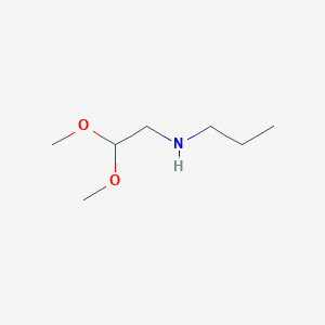 molecular formula C7H17NO2 B8709304 N-(2,2-dimethoxyethyl)propan-1-amine CAS No. 55511-90-5