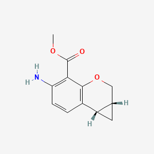 molecular formula C12H13NO3 B8709389 (1AR,7bS)-methyl 5-amino-1,1a,2,7b-tetrahydrocyclopropa[c]chromene-4-carboxylate 